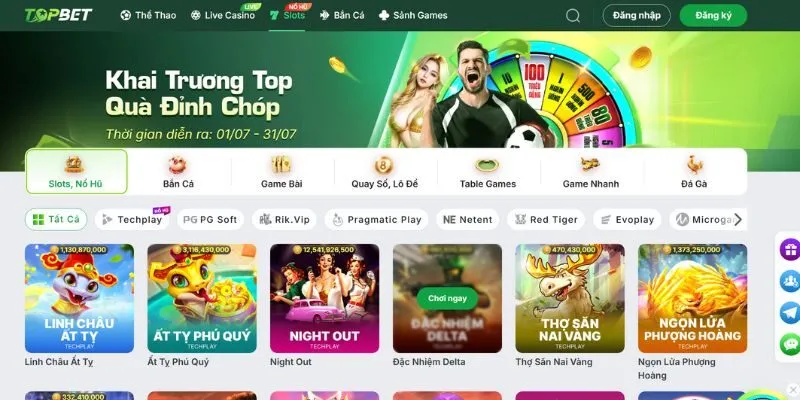 Chơi nổ hũ đỉnh cao tại nhà cái TOPBET
